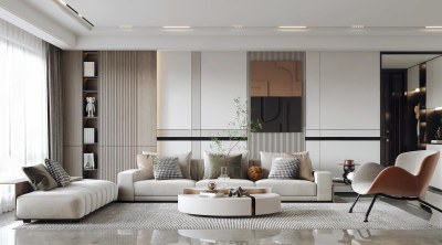 现代家居客厅3D模型下载